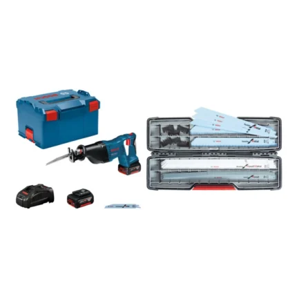 Set Bosch Akku-Säbelsäge GSA 18 V-LI + Sägeblatt-Set ToughBox All in one